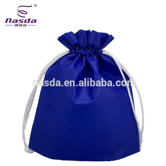 blue nonwoven gift bag for wedding with bunch of pocket