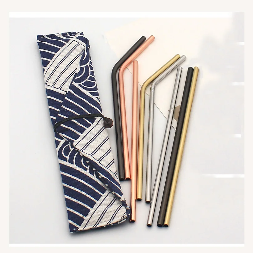 1-8Pcs/lot Reusable gold black Drinking Straw Stainless Steel Metal Straw with Cleaner Brush, N/a
1-8Pcs/lot Reusable gold black Drinking Straw Stainless Steel Metal Straw with Cleaner Brush, N/a