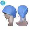 OEM Factory Disposable Operating Room Hats non woven blue surgical doctor cap with ties for hospital