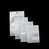 100 Pcs Clear / White Zip Lock Plastic Bag Resealable Ziplock Poly Packing Bags for Jewelry Gift Phone Case Storage Package Bag
