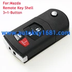 4 Button Remote Key Cover Shell Fob For Mazda 3 5 6 RX8 CX7 CX9 Replacement blank key case with battery hold