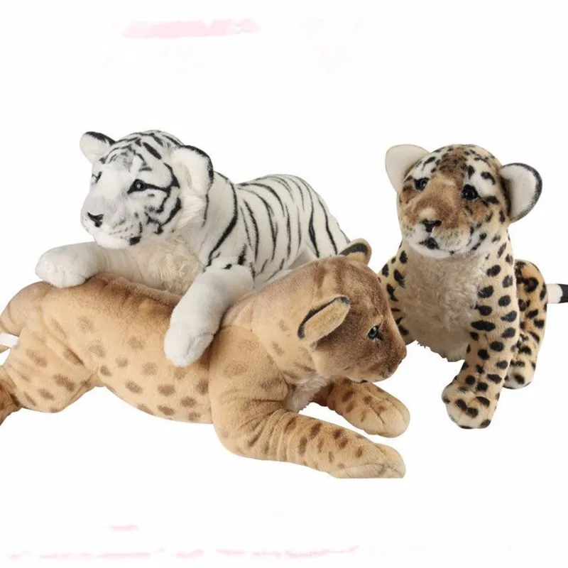 Dorimytrader Soft Stuffed Animals Tiger Plush Toys Pillow Animal Lion Peluche Kawaii Doll Realistic Leopard Cotton Girl Brinquedo Toys Christmas Gift For Children DY61864 (9)