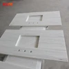 High density ice white kitchen composite quartz countertop Vanity