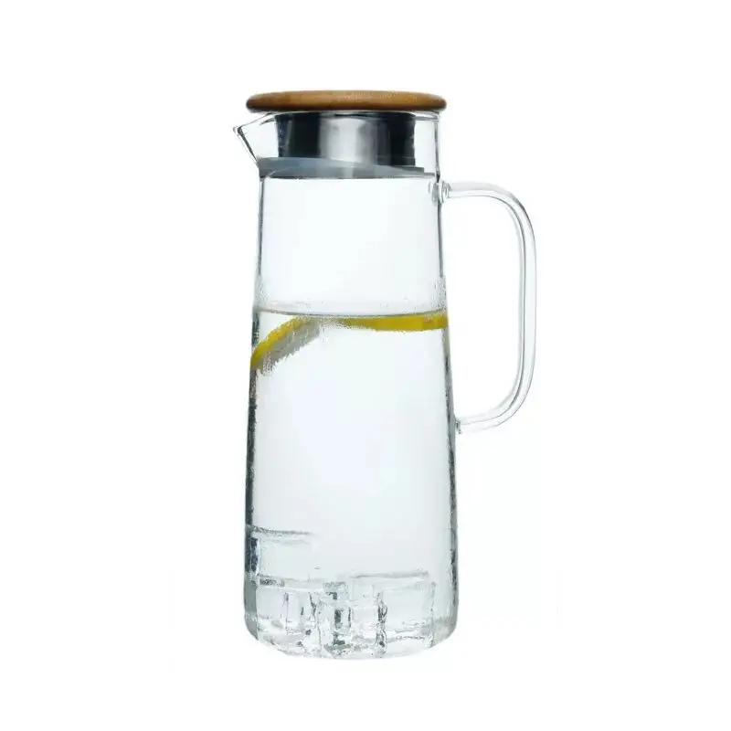factory high borosilicate glass water jug with lid, cold water bottle with stainless steel lid, Clear
factory high borosilicate glass water jug with lid, cold water bottle with stainless steel lid, Clear