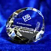 Handmade Crystal Glass Half Ball Paperweight Craft for Office