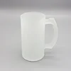 16oz Sublimation Glass Frosted beer Mug for Heat Transfer Printing