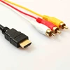 USB Male to 3 RCA Male Jack Splitter Audio Video AV Composite Adapter Cord Cable 1USB to 3RCA audio Y splitter Cable