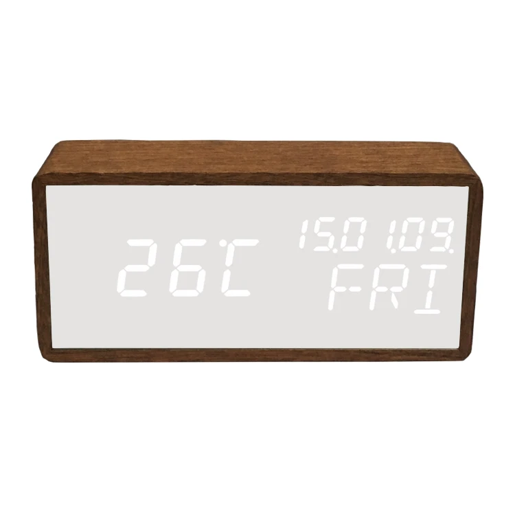 Upgrade Design Makeup Voice Control Brown Wooden Frame LED Digital Desk Alarm Clock for Mirror, Black/ white/brown/bamboo
Upgrade Design Makeup Voice Control Brown Wooden Frame LED Digital Desk Alarm Clock for Mirror, Black/ white/brown/bamboo