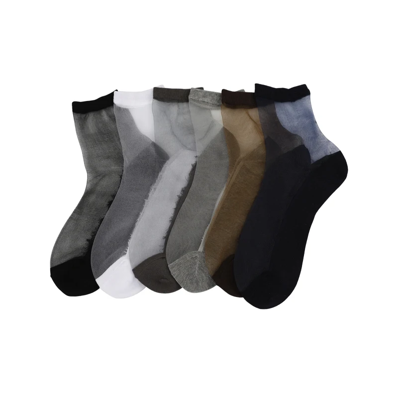 2019 new fashion transparent crystal silk summer mens silk sheer socks, White, black, gray, dark gray, brown, dark blue
2019 new fashion transparent crystal silk summer mens silk sheer socks, White, black, gray, dark gray, brown, dark blue
