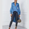 /product-detail/women-blouses-casual-lantern-sleeve-long-shirt-dress-workwear-office-top-hem-irregular-blouse-y10832-60841516357.html