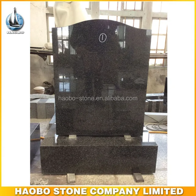 single upright granite memorial stone monument