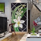 CS-FM31 White Lily Handmade Mosaic Glass Wall Mural