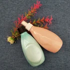 280ml 500ml screening printing cosmetic plastic bottle round cosmetic bottle with pump for body lotion