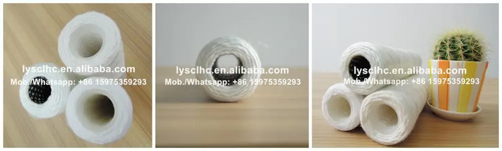 Guangdong Double open 1 micron pp sediment string wound filter 30 inch PP yarn filter