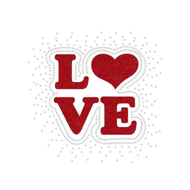 Red Love Glitter Rhinestone Transfers Bling Your T shirts, Red glitter+3mm clear rhinestone
Red Love Glitter Rhinestone Transfers Bling Your T shirts, Red glitter+3mm clear rhinestone
