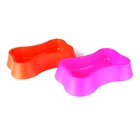 Eco-Friendly bone shape no-toxic plastic dog bowl pet bowl pet bowls feeders