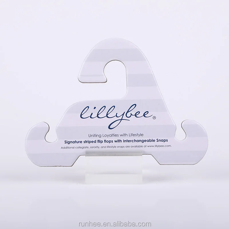 Paper Cardboard Flip Flop Hanger 3.5mm Thick With Custom Logo And Color Printing