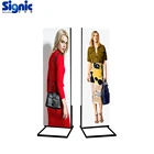 Signic design ultra thin & light led poster display panel portable advertising poster screen cabinet