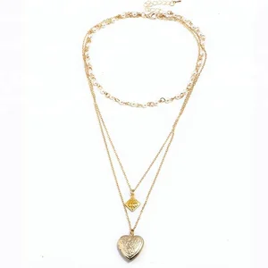 heart pendant pearl necklace