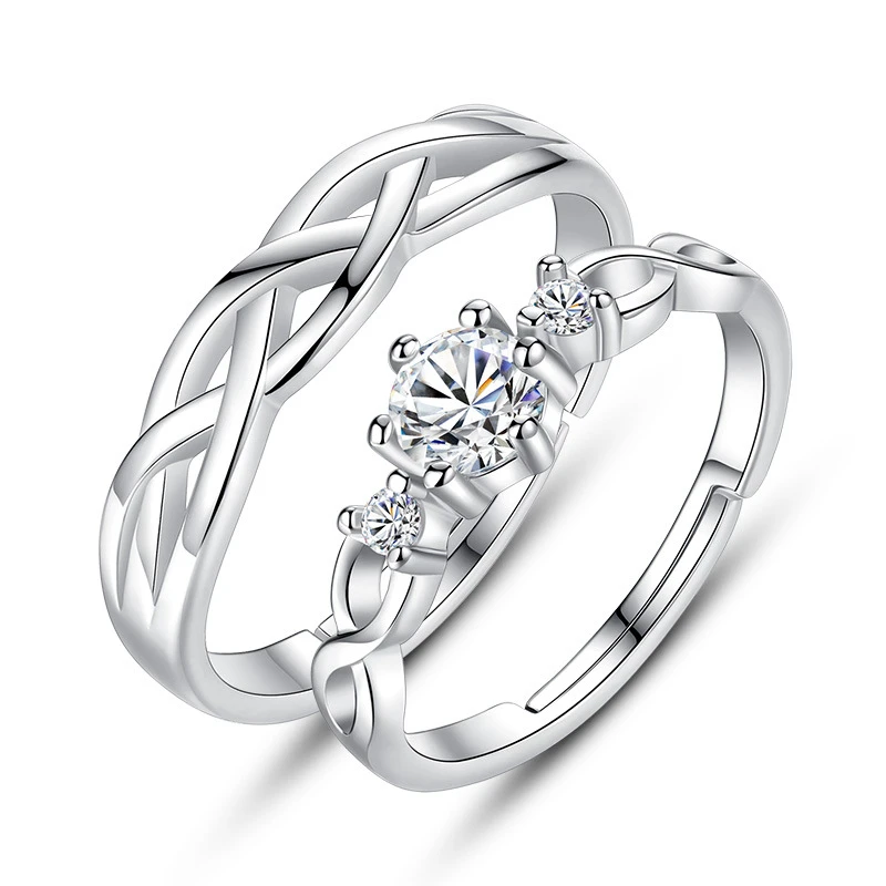 Fashion Rings Jewelry Women Adjustable Couple Wedding Ring Set In Silver Color, Picture
Fashion Rings Jewelry Women Adjustable Couple Wedding Ring Set In Silver Color, Picture