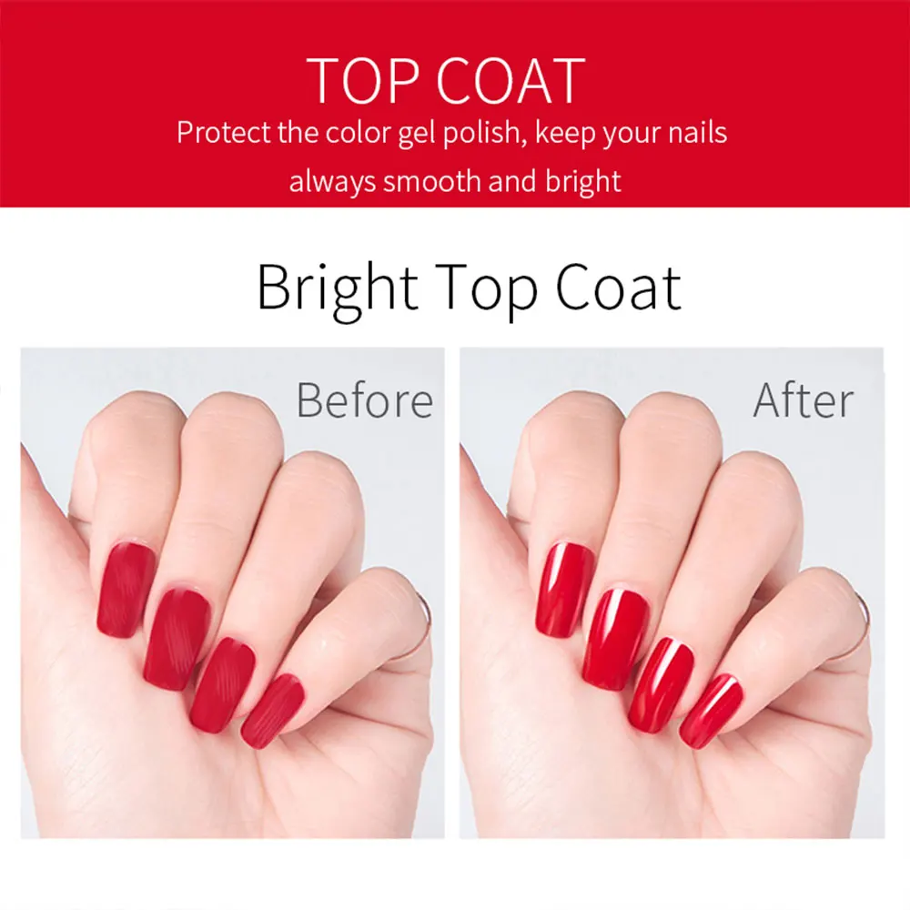 factory price diamond gel nail polish no wipe gel top coat