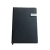 Wholesale A5 Size High Quality PU Leather Notebook with metal USB Flash Drive