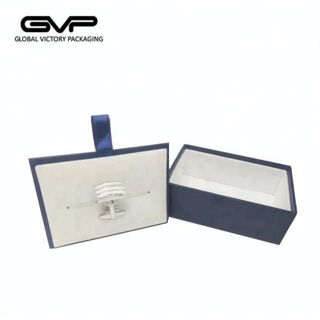 paper cardboard cufflink gift packaging box for couple cufflink