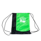 FREE SHIPPING soccer ball reflective drawstring bag green nylon promotional with zipper