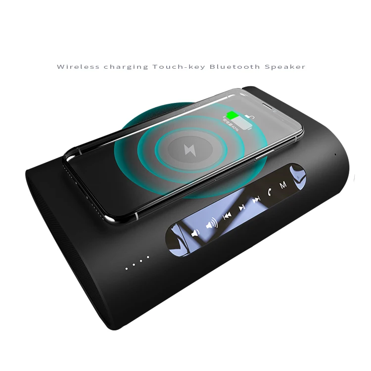 Factory Private Mold Bluetooth 4.2 Touch keys Speaker HiFi Bass stereo portable BT Speakers With Wireless Charging for Iphone - ANKUX.COM