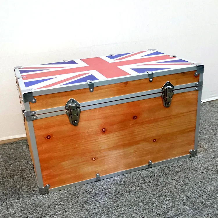 Vintage Metal Wooden Leather Decorative Storage Trunk Box Buy