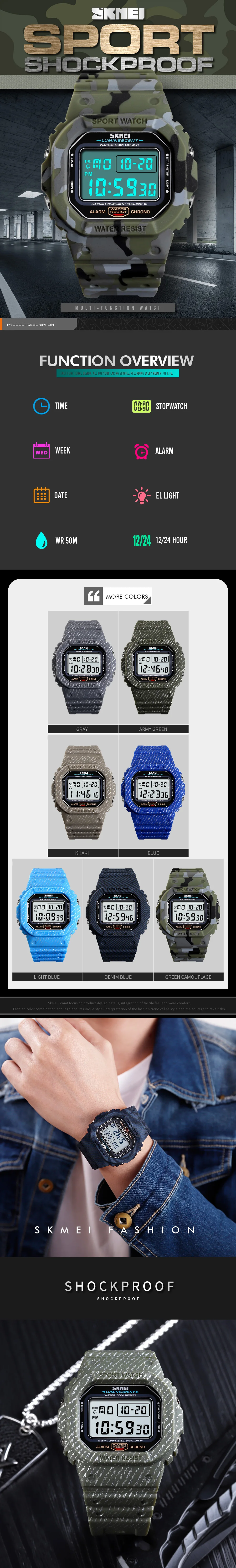 Free shipping new 2019 SKMEI 1471 Wrist Watches Relojes Digital Sports Watch Men Military Watch