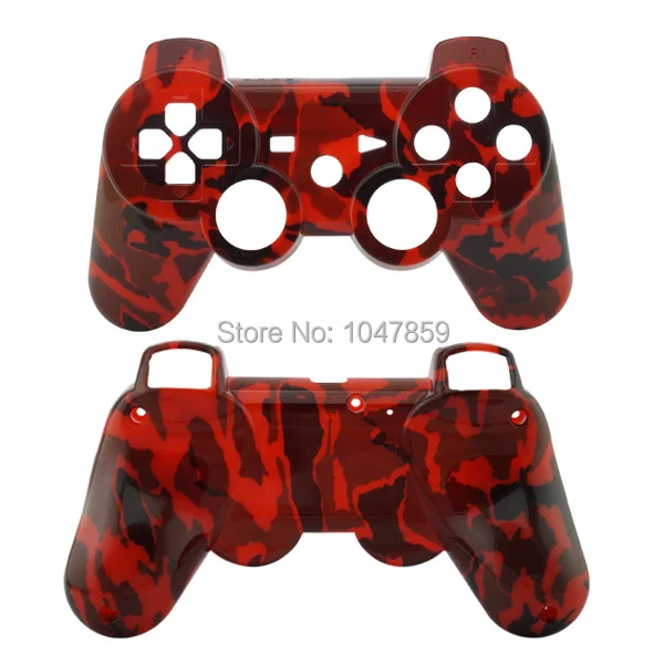 High Quality Red Camo Hydro Dipped Replacement Housing Front and Back Shell case for PS3 Console