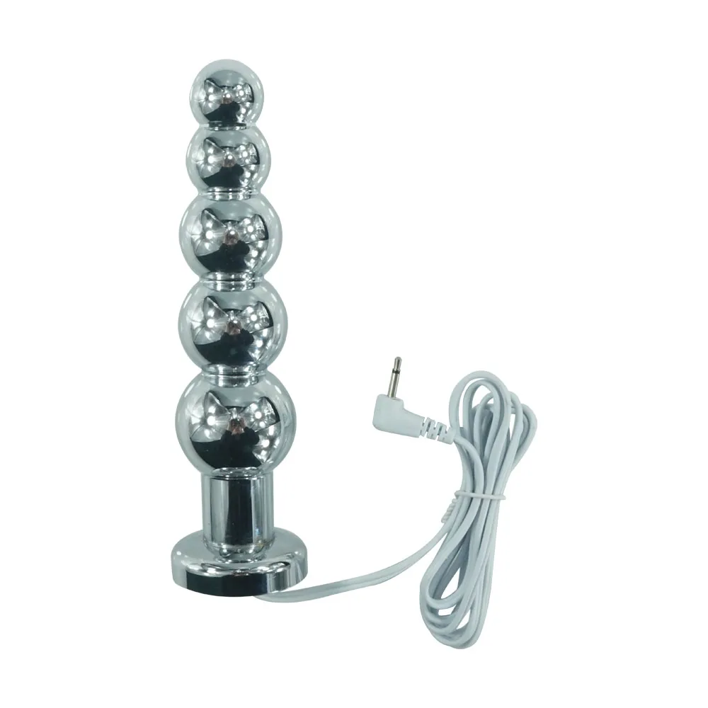 Metal Electric Shock Pulse Therapy Massage Screw Anal Plug Adult