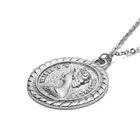 Vintage Style Geometric Drop Necklace Anglel Queen Cameo Coin Dangle Persoanalized Necklace Jewelry for Women