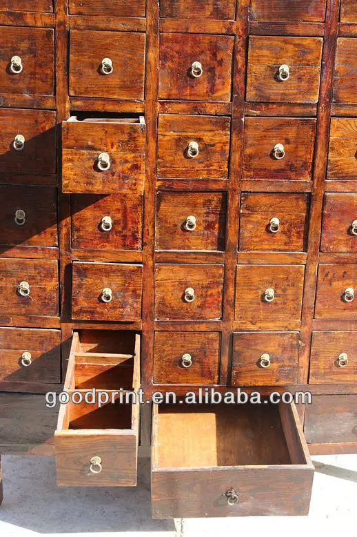 Hand Carved Chinese Antique Wood Medicine Cabinet Cupboard RARE!5.jpg