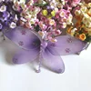 10 inch Purple color handmade silk Nylon dragonfly garden ornaments