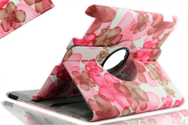 SANOXY 360 Degrees Rotating Stand PU Leather Case for iPad 2/3/4, iPad 2nd generation (iPad 2/3/4 FLOWER)