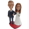 custom bobble head wedding plastic bride and groom figurines couples statue personalized gift