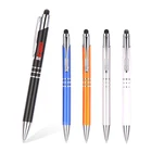 Professional multi color smart metal active rubber tip stylus ball pen with printed branded logo