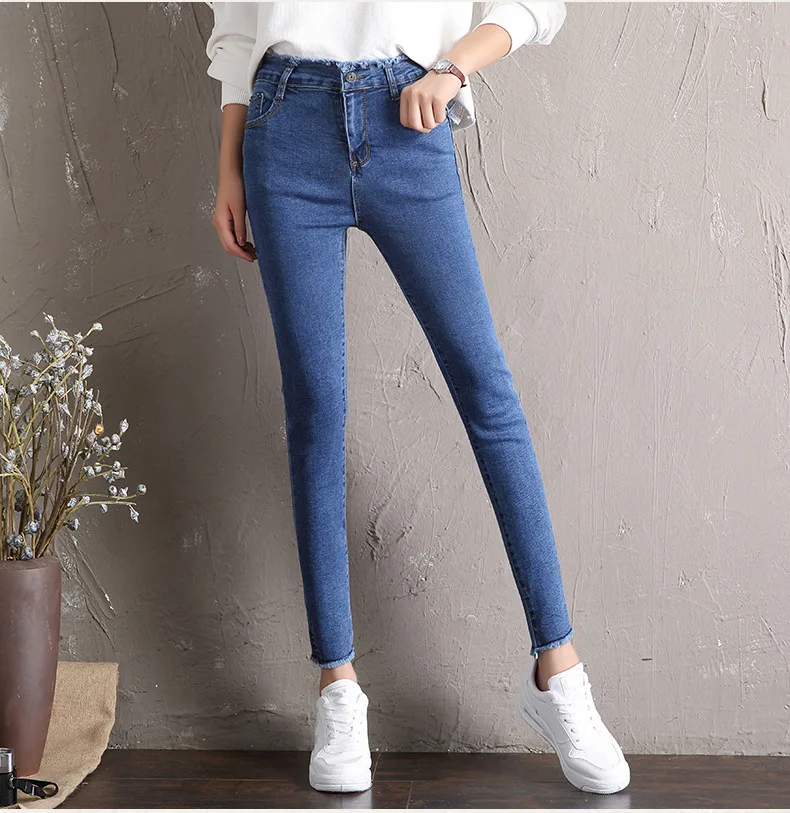 woman blue black denim ladies pencil jeans ninth high waist jeans skinny elastic oem women pencil jeans
woman blue black denim ladies pencil jeans ninth high waist jeans skinny elastic oem women pencil jeans