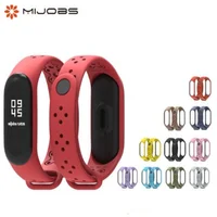 

Mijobs Mi Band 4 strap Sport Wristband Silicone Watch Strap for miband 4 Mi Band 3 Pulseiras Universal Miband 4 Strap