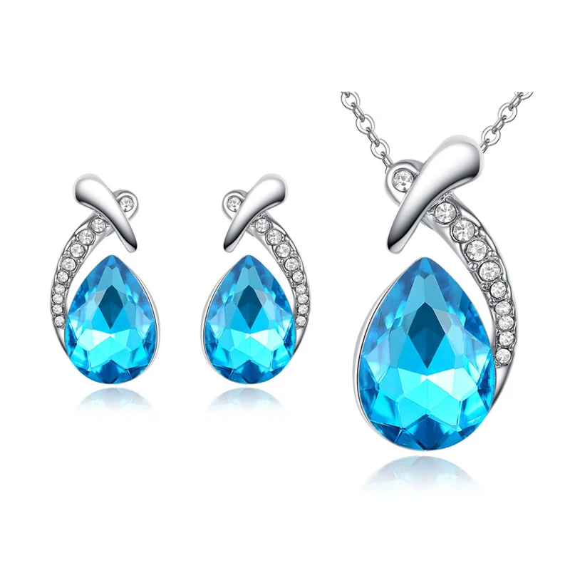 Fashion Drop Necklace Pendant Drop Earring Crystal Platinum plated Jewelry Set For Women TZ050
Fashion Drop Necklace Pendant Drop Earring Crystal Platinum plated Jewelry Set For Women TZ050