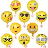 Emoji Foil Balloons Cool/Love/Kiss/Naughty Expression Helium Balloon 45*45cm Birthday Party Supplies Kids Gifts