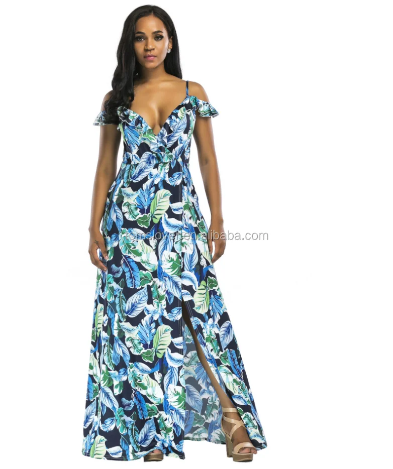 High Elasticity Long Maxi Dresses Sexy V Neck Strap Printed Floral Cold Shoulder Maxi Dress, Light blue
High Elasticity Long Maxi Dresses Sexy V Neck Strap Printed Floral Cold Shoulder Maxi Dress, Light blue