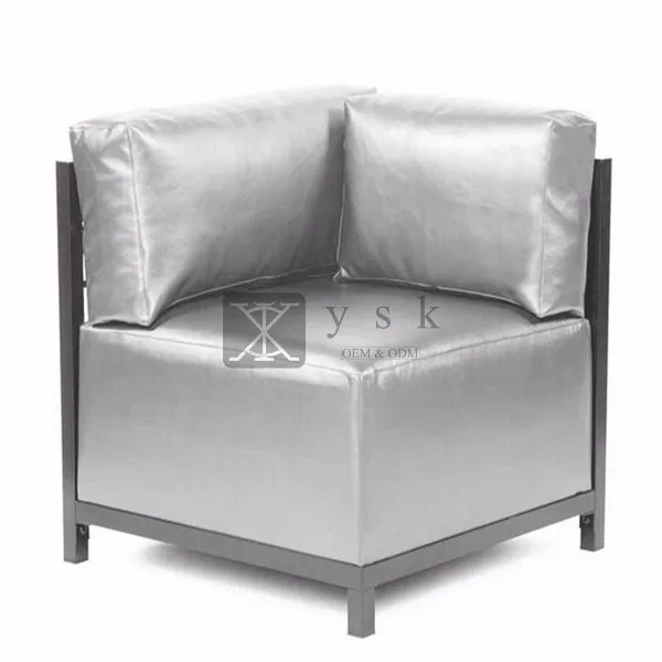 Living Room Wood Frame One Seater Corner Sofa