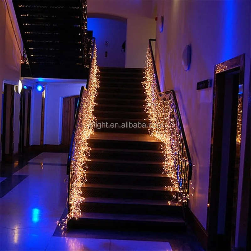 Stair Decoration Led Waterfall Light Icicle Stripe Window Curtain
