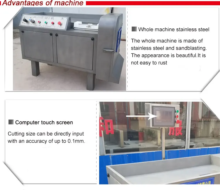 Super Performance Meat Dicer Commercial Frozen Meat Cutting Machine Cutter Customizable Size Fish Slicer Meat Slicing Machine details