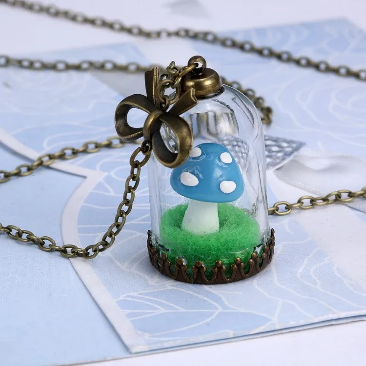 New Style Cute Little Mushroom Pendant Sweater Chain Original DIY Jewelry Necklace Long Section Bottle Glass Necklace
New Style Cute Little Mushroom Pendant Sweater Chain Original DIY Jewelry Necklace Long Section Bottle Glass Necklace