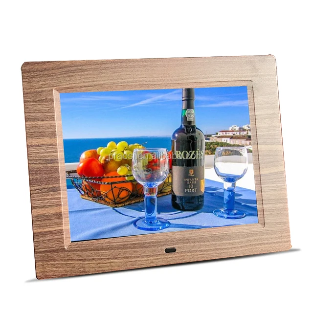 8 inch imitation wood frame digital photo frames for promotion