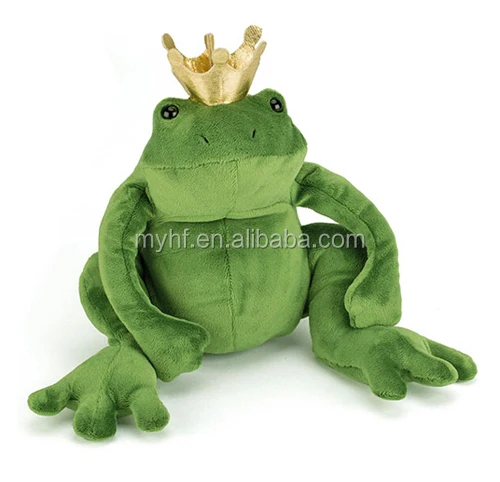 kid"s favourite gift sit frog prince plush toy